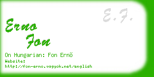 erno fon business card